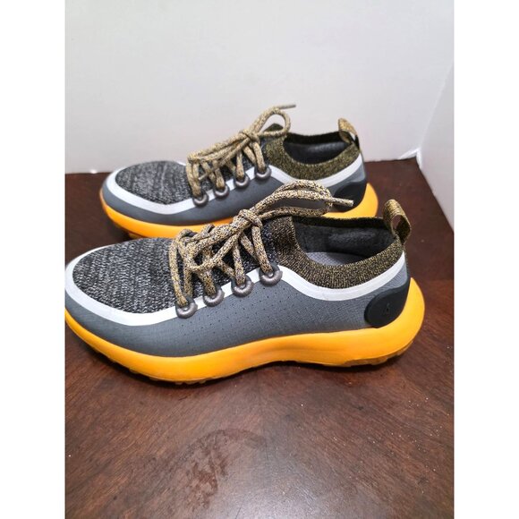 Allbirds Women's Trail Runner SWT Sneakers Gray & Yellow Lightweight Wool Blend - Picture 3 of 8